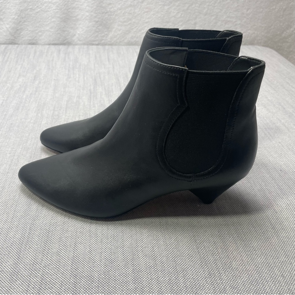 Joie Barleena Black Cone Heel Ankle Slip On Booties